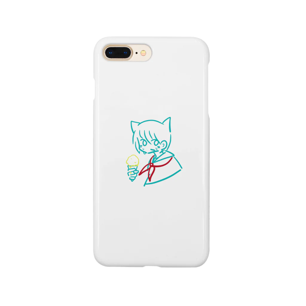 雑貨屋黒将軍のねこの女の子 Smartphone Case