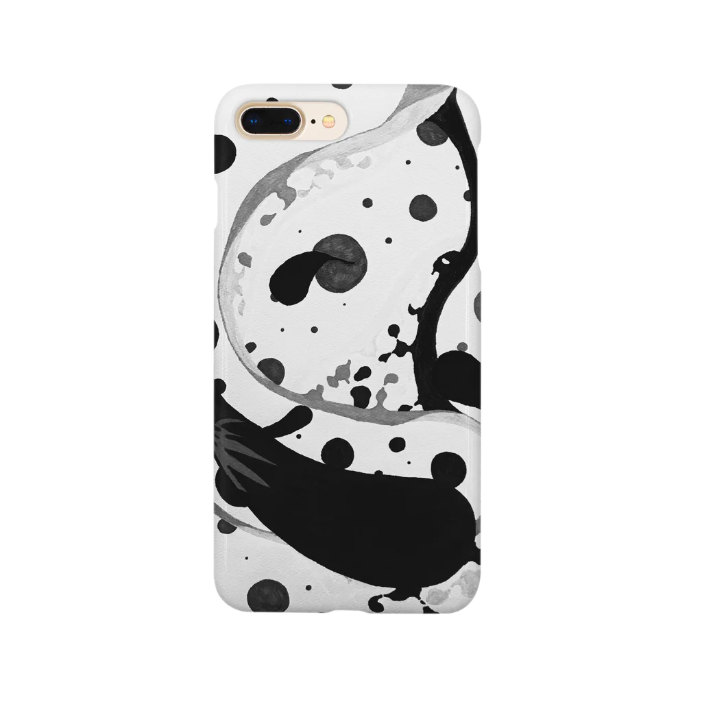 B-side shopのrespiration(モノクロ) Smartphone Case