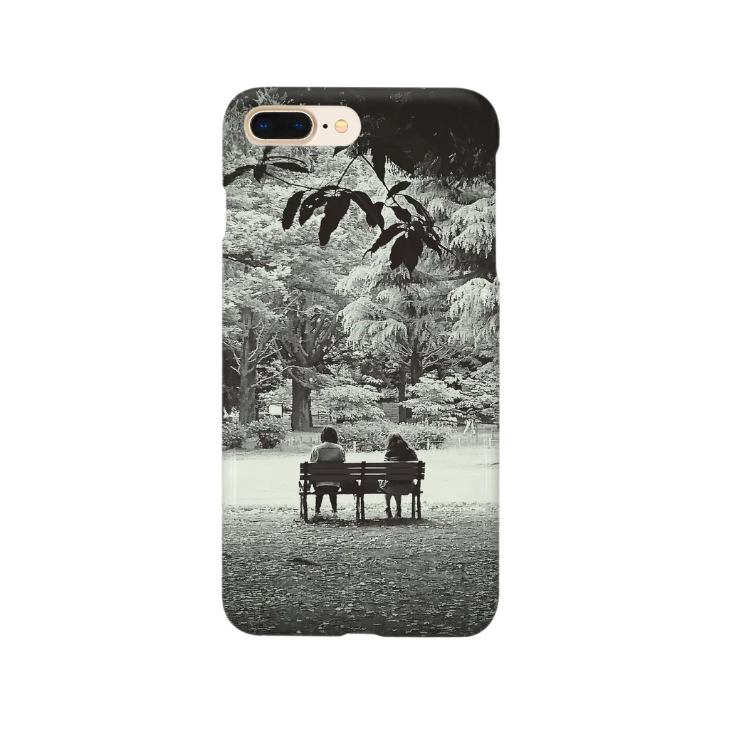 写真的徒然草のベンチの有る風景 Smartphone Case