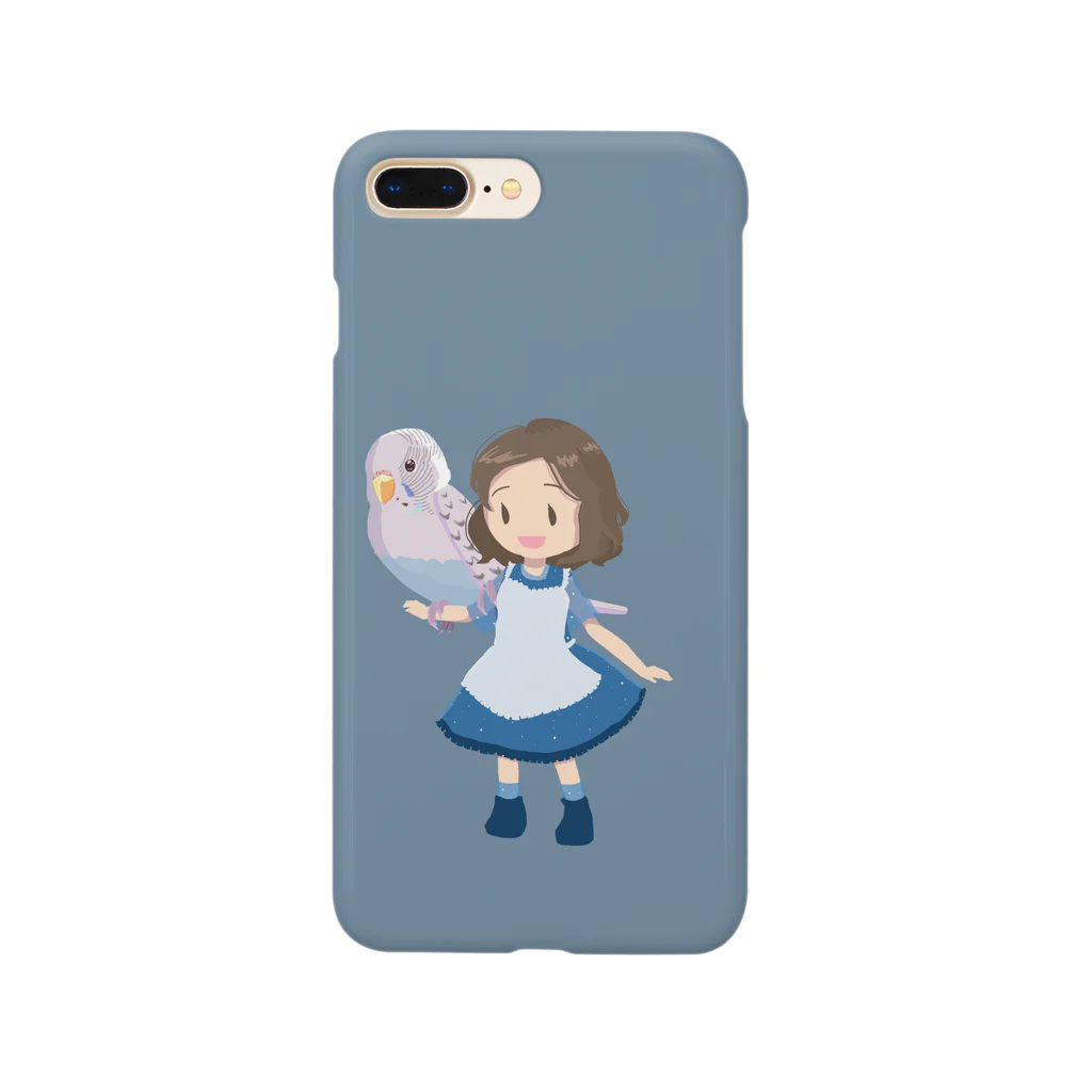 subaruの空模様セキセイインコと女の子 Smartphone Case