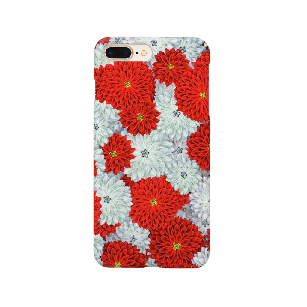 Japanese Fabric Flower coconの朱羽×雪華 Smartphone Case