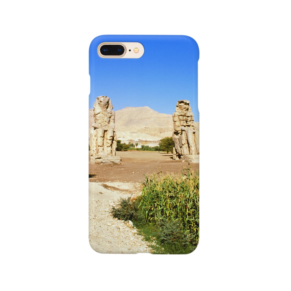 エジプト メムノンの巨像 アメンホテプ3世像 Egypt Colossi Of Memnon Amenhotep Iii Luxor Smartphone Cases Iphone By Fuchsgold Suzuri