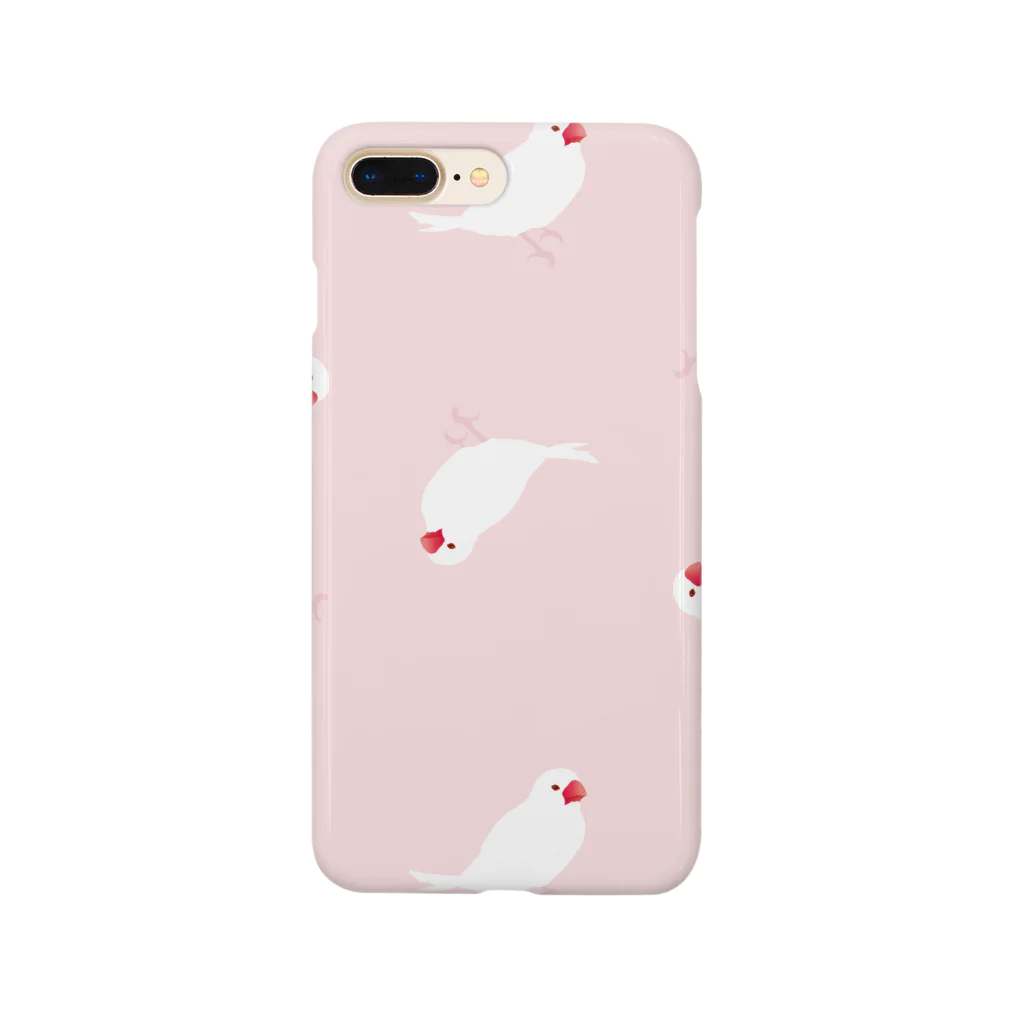 comet-yの白文鳥　ピンク Smartphone Case