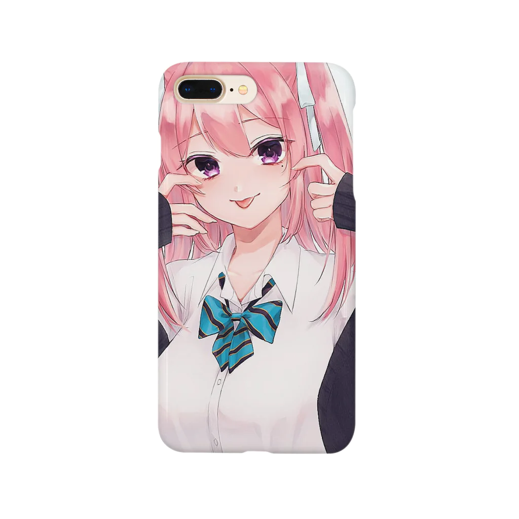 紅いあめ( ᐛ )👌@skeb募集中のピンクツインテールちゃん Smartphone Case