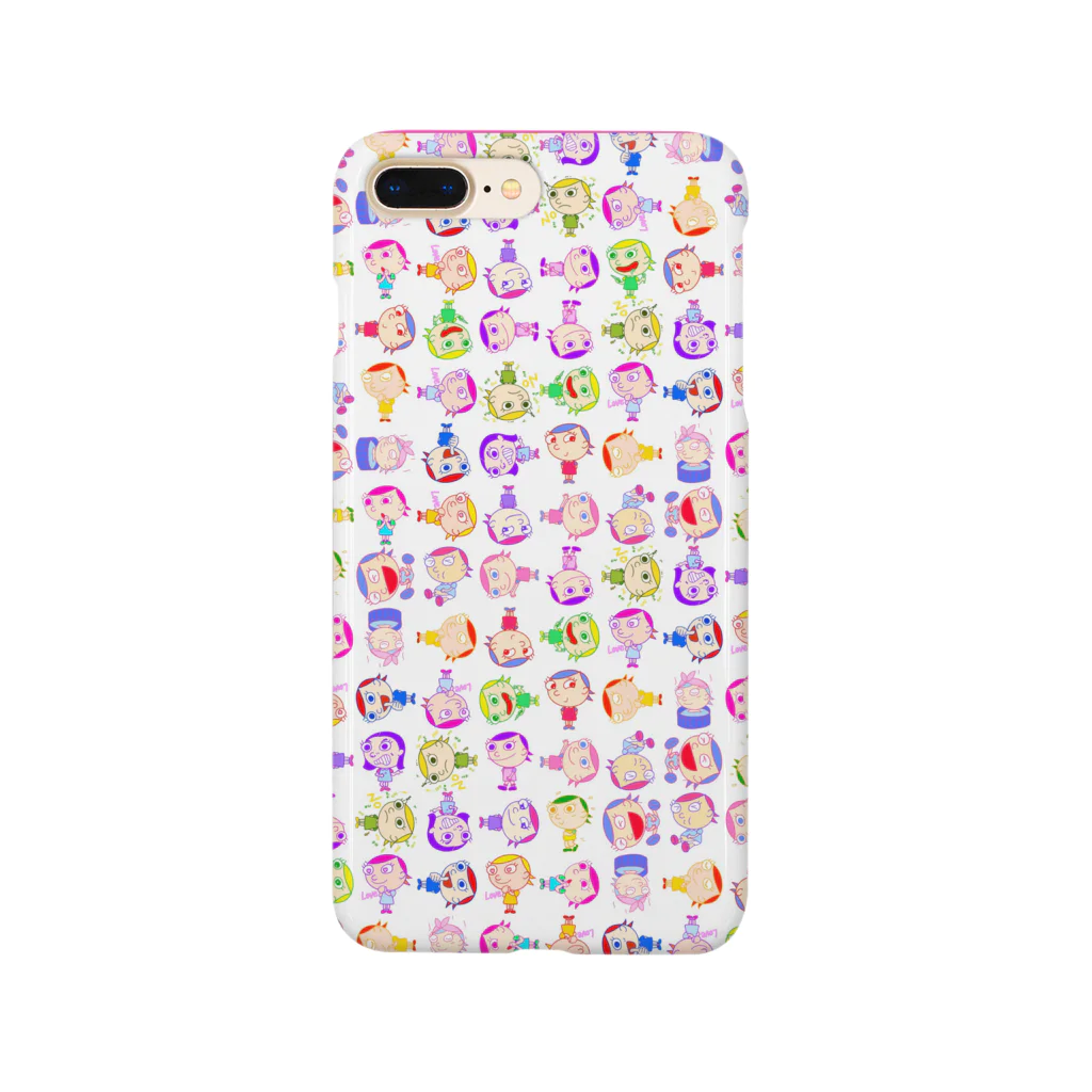 charlolのCharlieカラフル背景ホワイト Smartphone Case