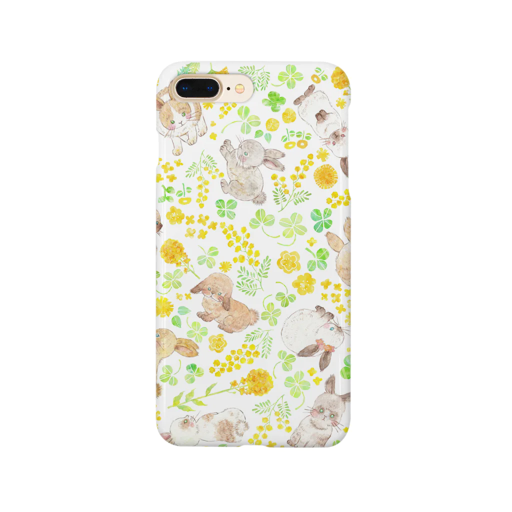 tubutubupumpkinのflower rabbit Smartphone Case