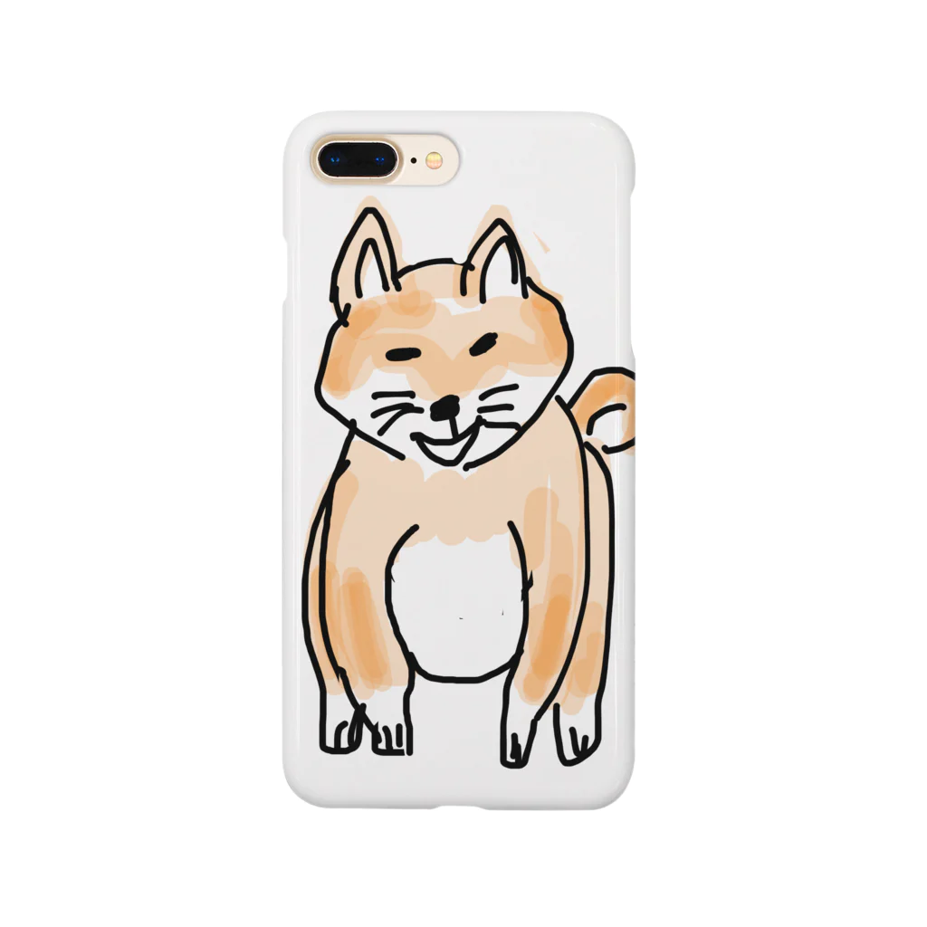 電気柴はAndroidの夢を見るか？の柴犬（おすわり） Smartphone Case