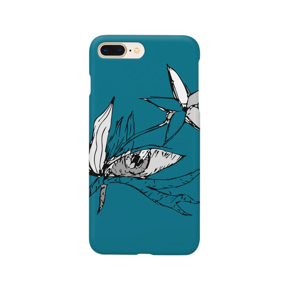 しゅーほーのおみせのflower eye _blue Smartphone Case