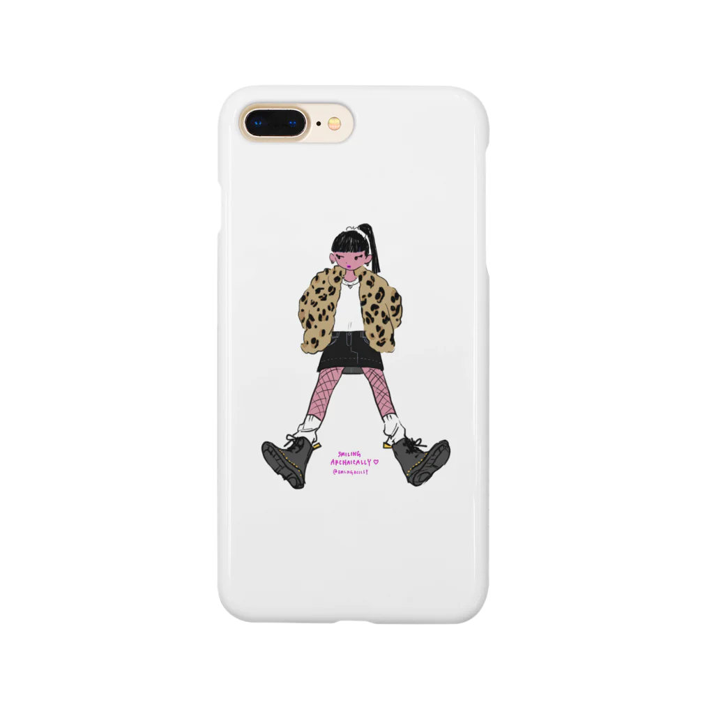 smiling archaically💖のヒョウベイビー Smartphone Case