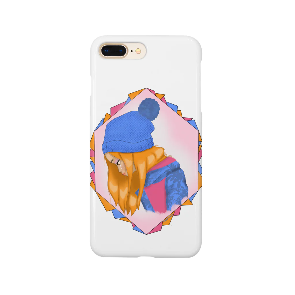 Happy Moon ArtのBeautiful crying  Smartphone Case