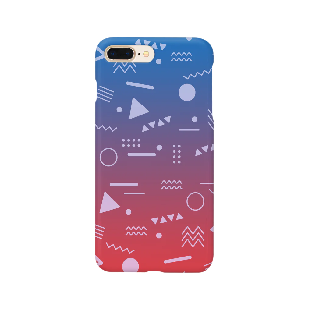 SANKAKU DESIGN STOREの懐かしくて、新しい。 青赤/S Smartphone Case