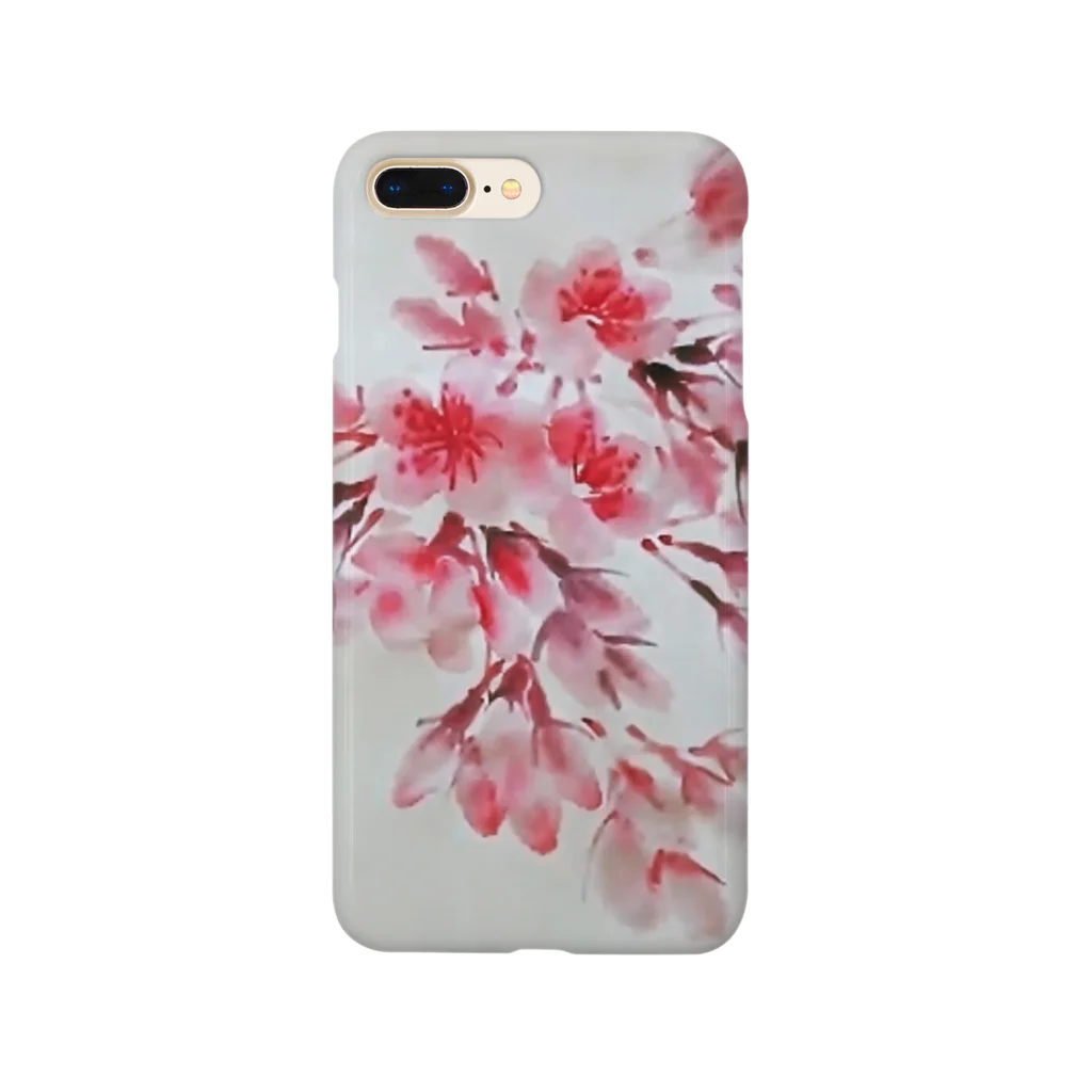 水墨絵師 松木墨善の桜開花 Smartphone Case