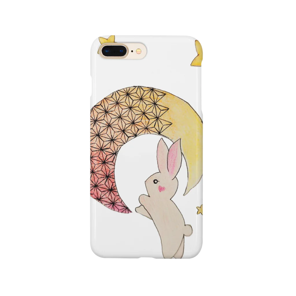 和柄アニマル💕の麻の葉月とうさぎさん Smartphone Case