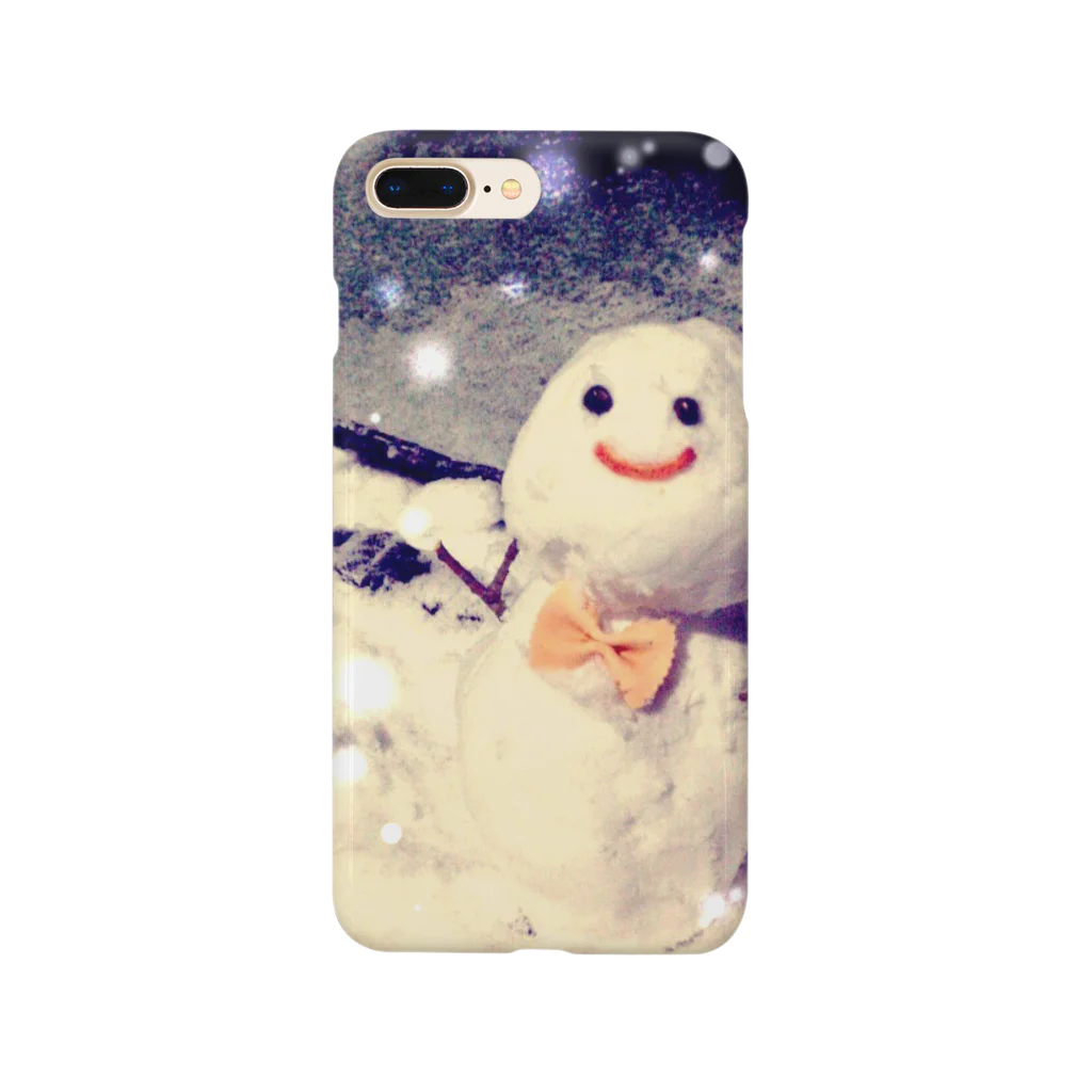 sayayaの雪だるまのタカシくん。 スマホケース