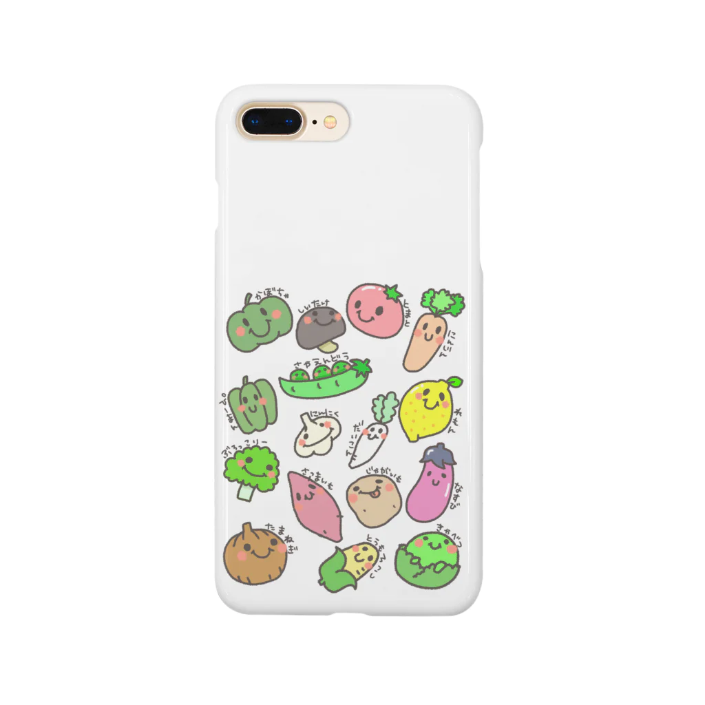 NEKOZE PANDAの野菜の名前Tシャツ Smartphone Case