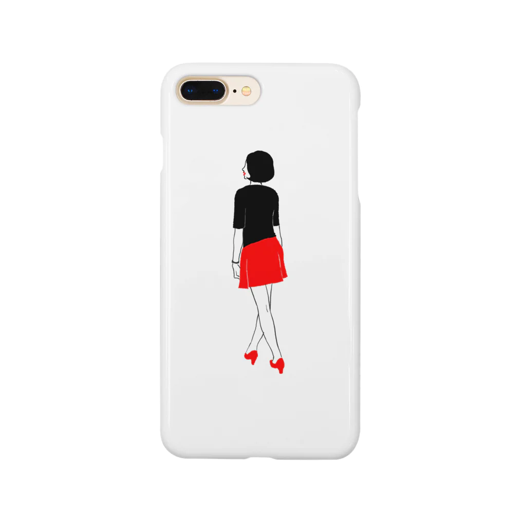 スイミントの赤いミニスカートの女の子 Smartphone Case