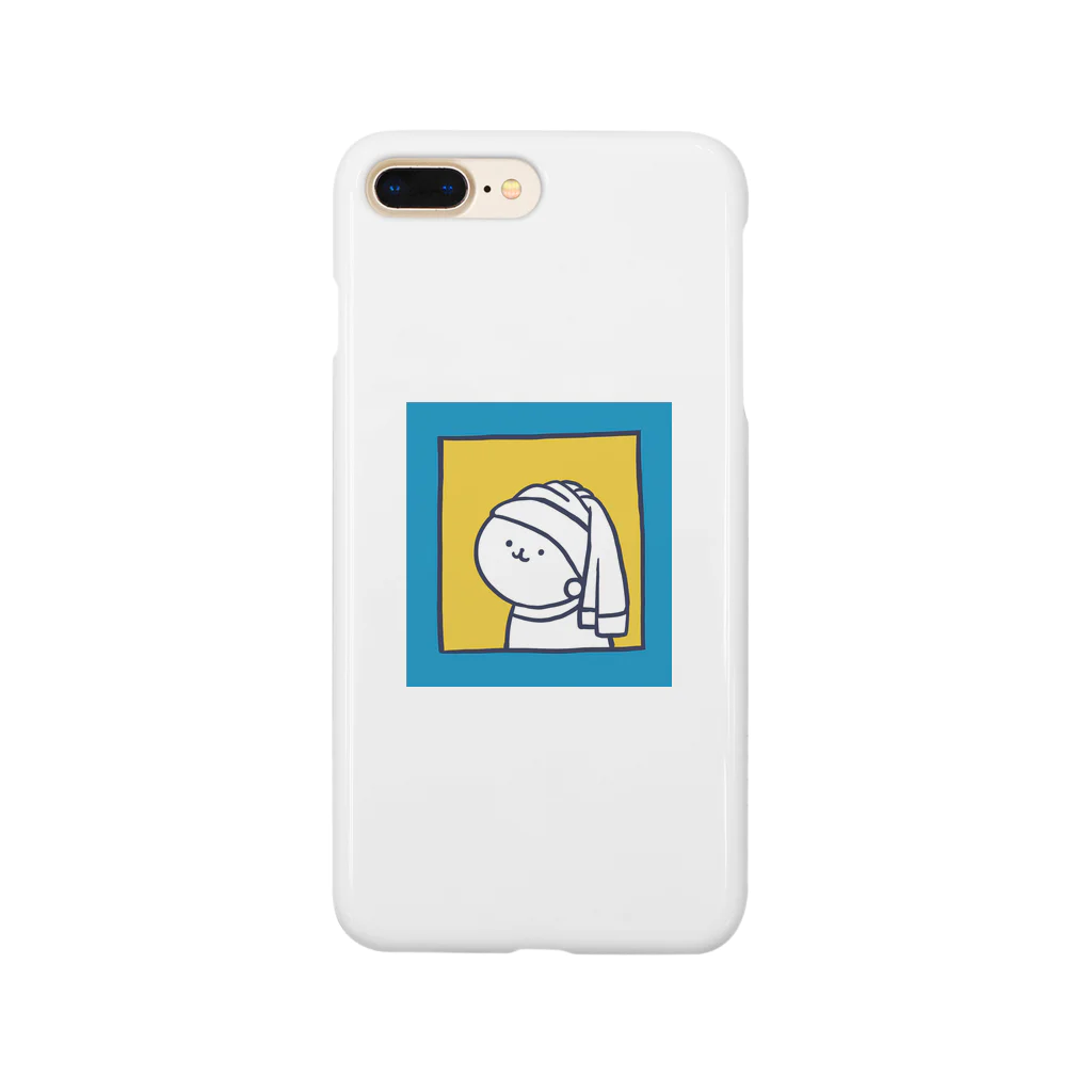 はっけよいおうどん🐘の真珠の耳飾りの犬 Smartphone Case