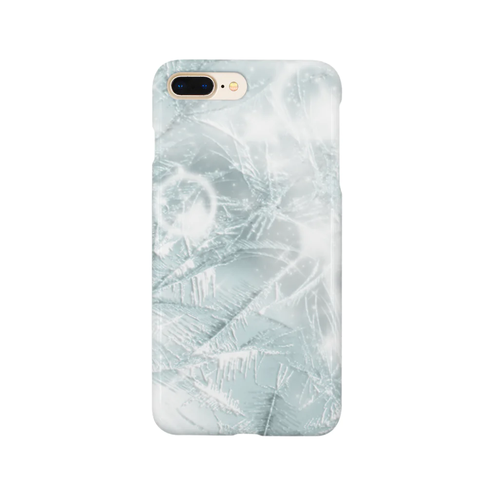 毒舌熊 本音クマ＠LINEスタンプのIce reflected light World blue Smartphone Case