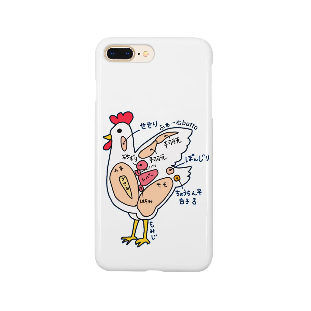 farm buffoのふぁーむbuffo 鶏部位イラスト Smartphone Case