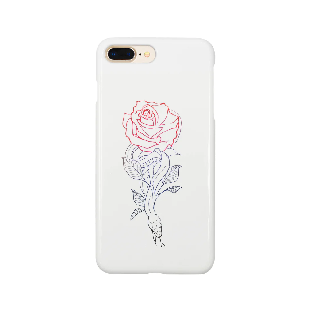 スネークのお家の蛇と薔薇 Smartphone Case