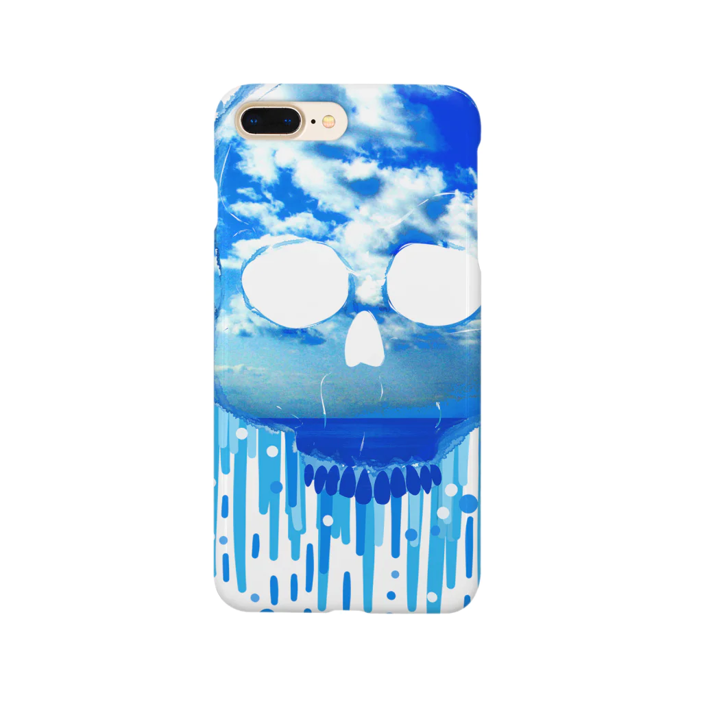 chicodeza by suzuriの空溶け髑髏 Smartphone Case