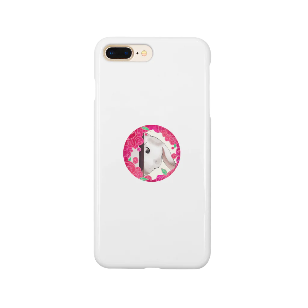 うさぎのラブ君@YouTubeのバラに囲まれたラブくん Smartphone Case