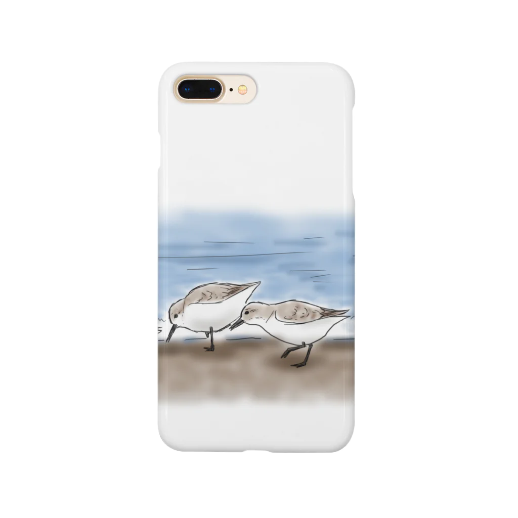 Coo-birdの波打ち際のミユビシギ Smartphone Case