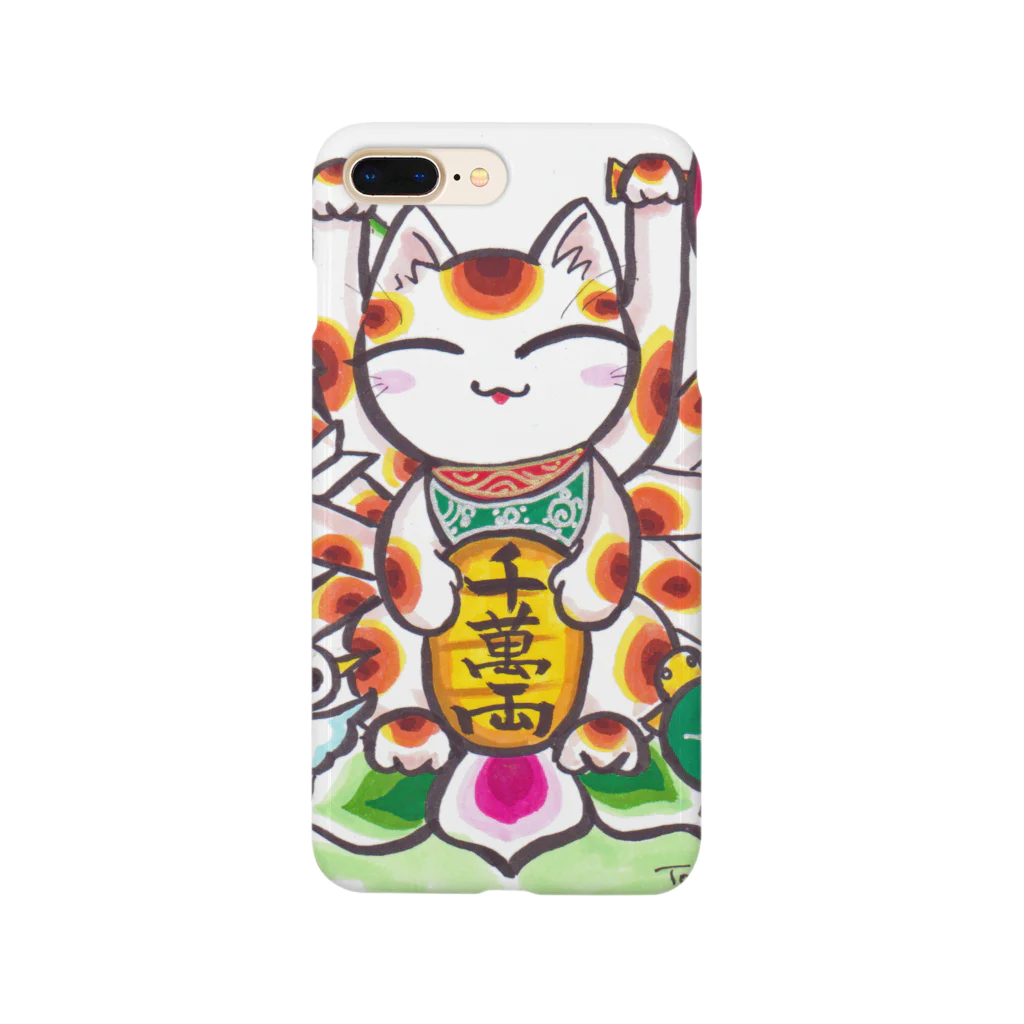 Torahamu39の縁起招き猫 Smartphone Case