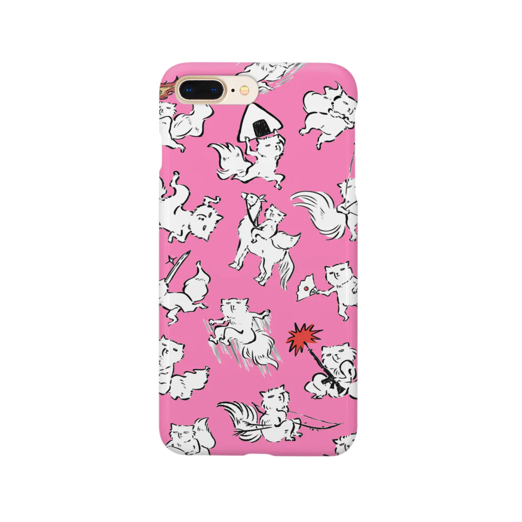 namayubaのチベスナ鳥獣戯画 PINK Smartphone Case