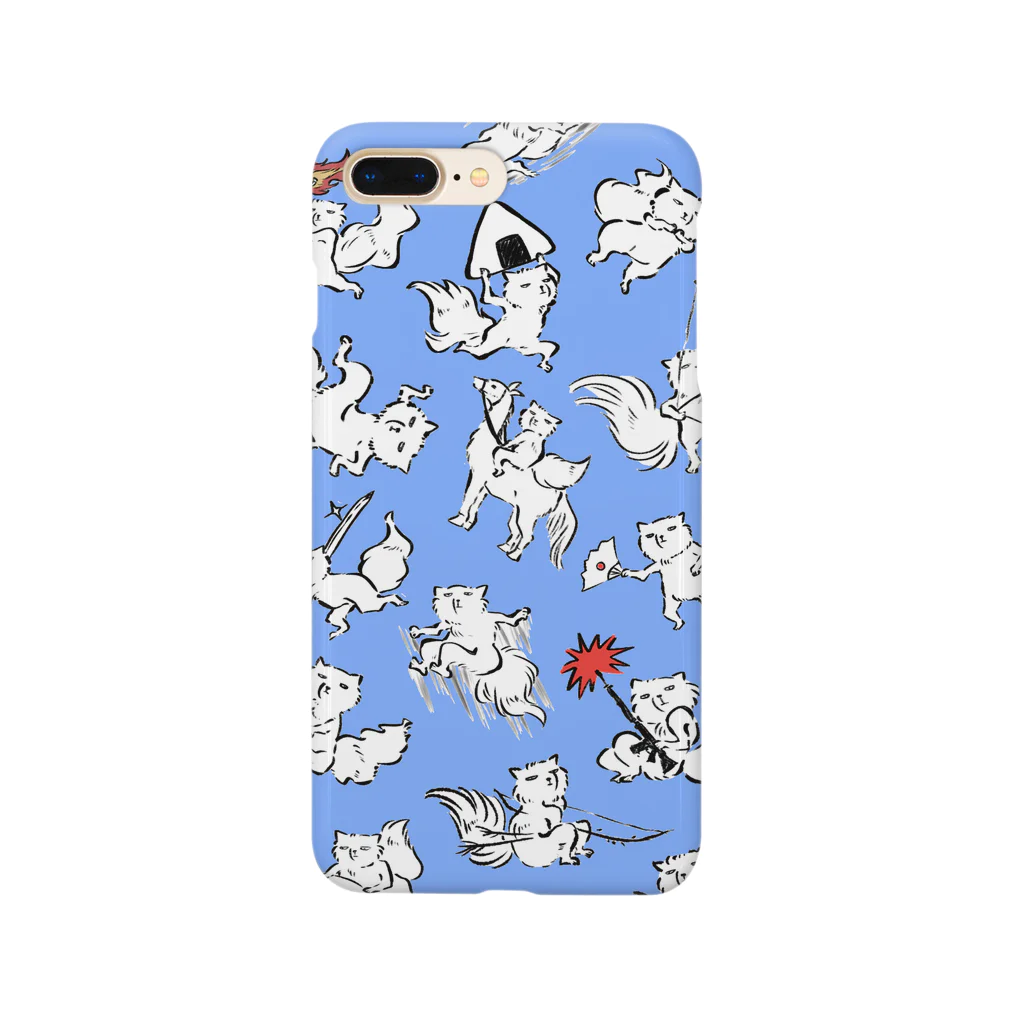 namayubaのチベスナ鳥獣戯画 BLUE Smartphone Case