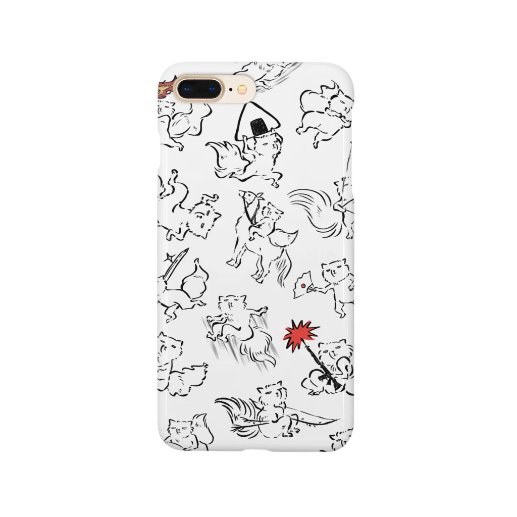 namayubaのチベスナ鳥獣戯画 WHITE Smartphone Case