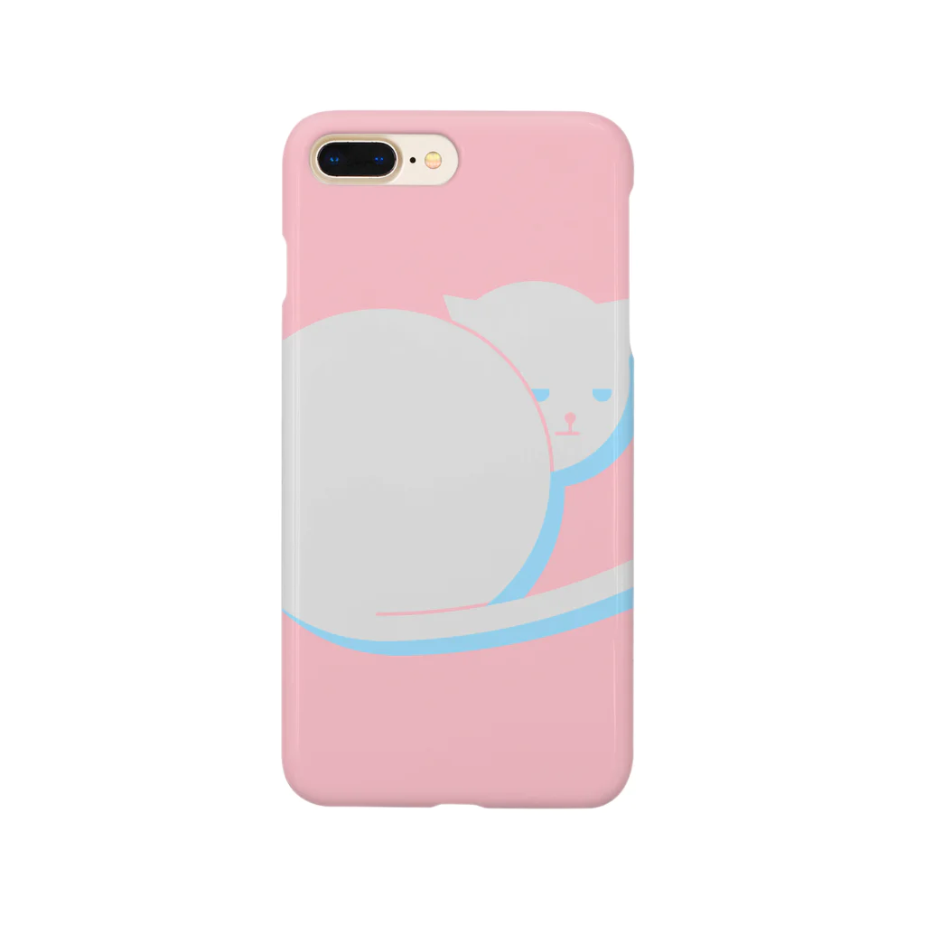 ビタミンB2のまんまるなねこ(白) Smartphone Case