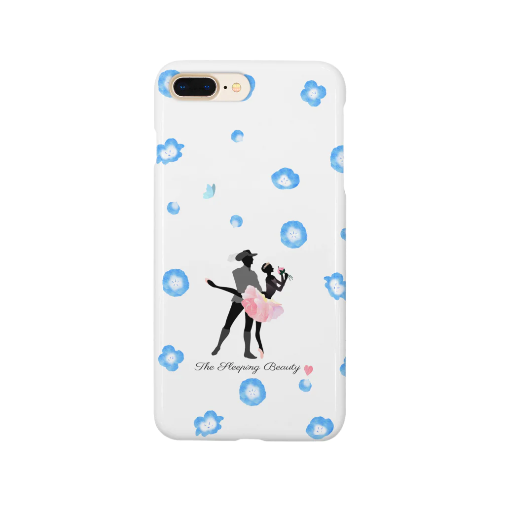 バレエシルエット ballet*pointe_pon*のシルエット×バレエ【眠れる森の美女】ﾌﾞﾙｰ Smartphone Case