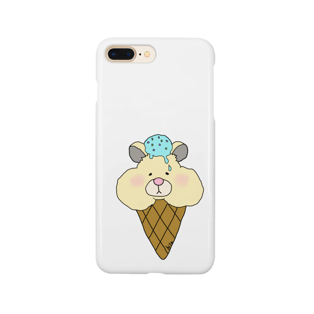 あにまるshopのハムハム恥ずかしやの青いアイス Smartphone Case