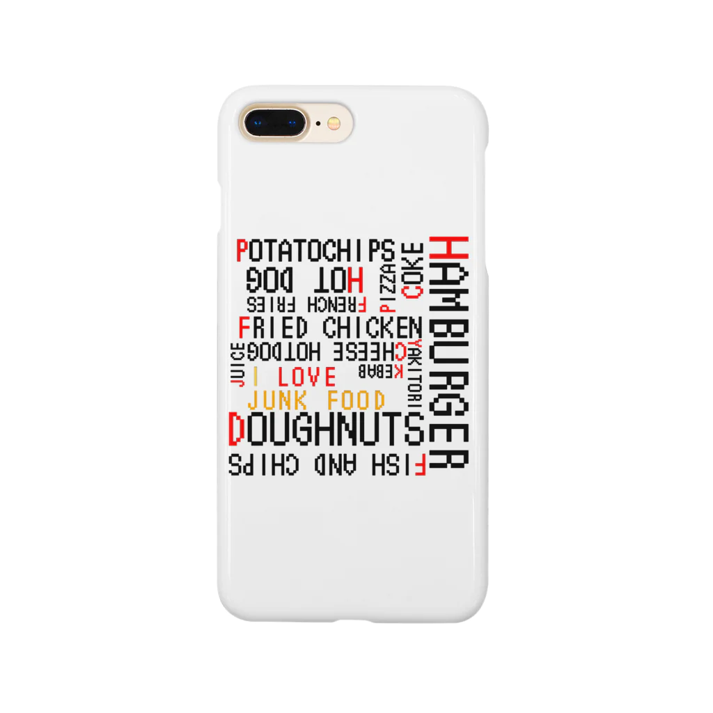 みおのショップのI love junk food !!(文字色:黒) Smartphone Case