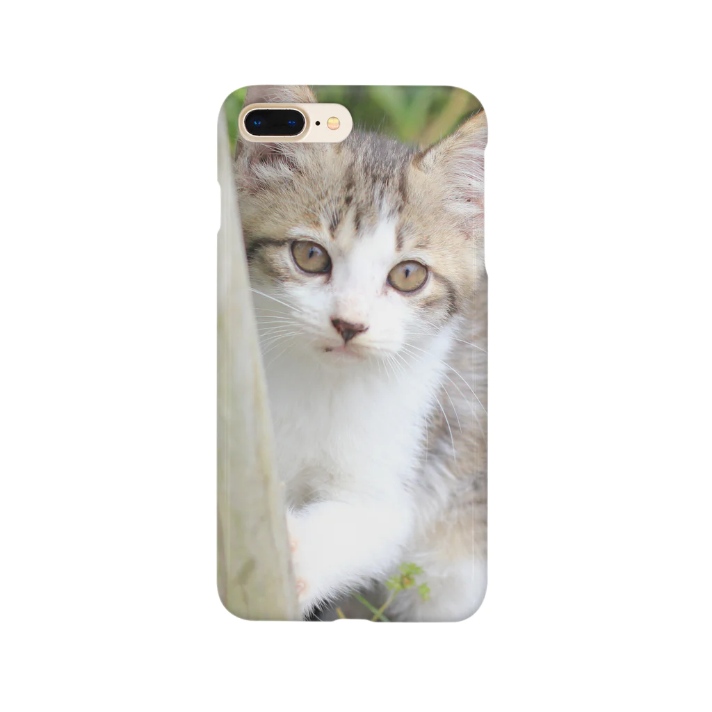 kawaii-keiのそっと様子をうかがう猫ちゃん Smartphone Case