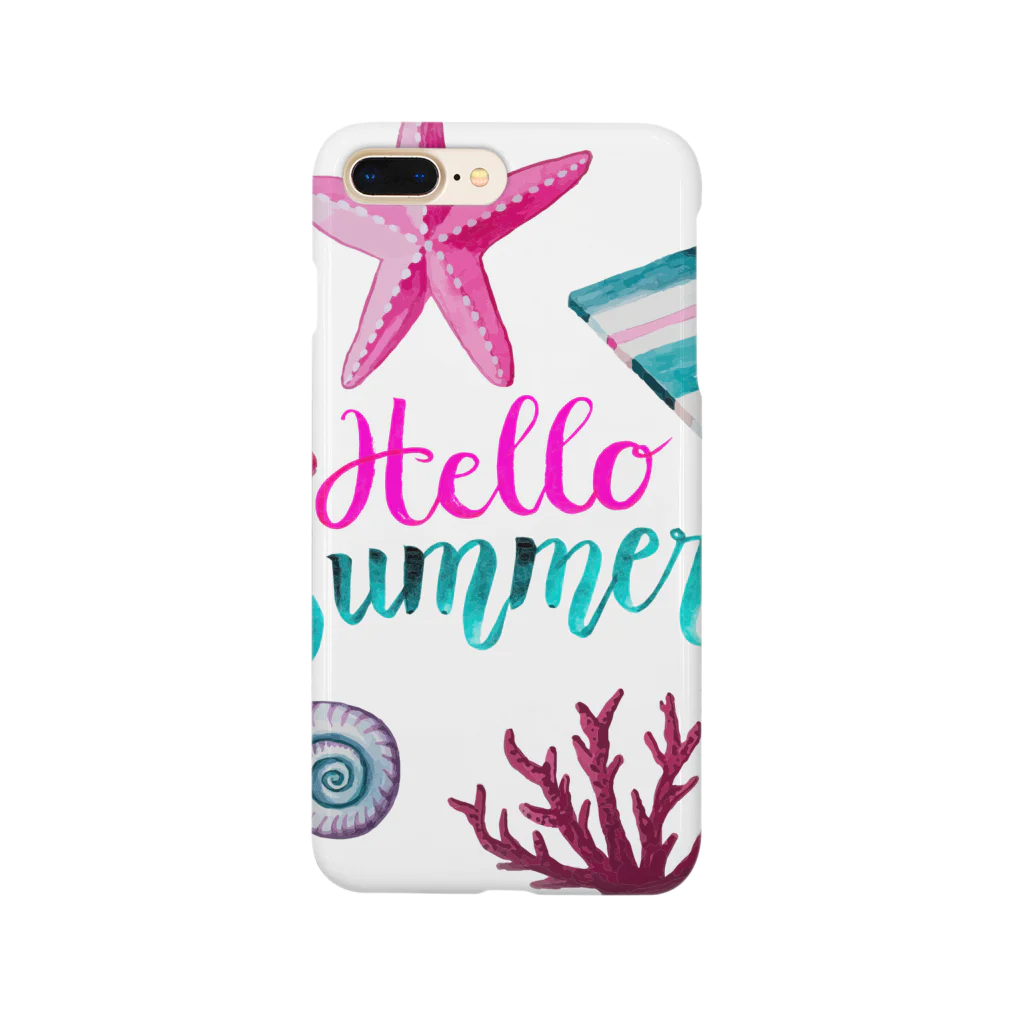 デザインショップ-アトリエの水彩画夏カラフル Smartphone Case