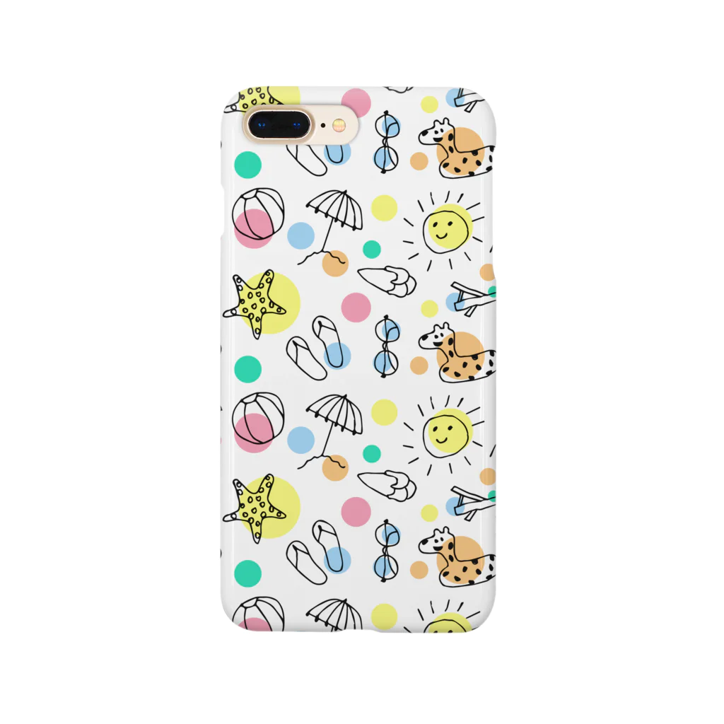 デザインショップ-アトリエの夏イラスト水玉 Smartphone Case