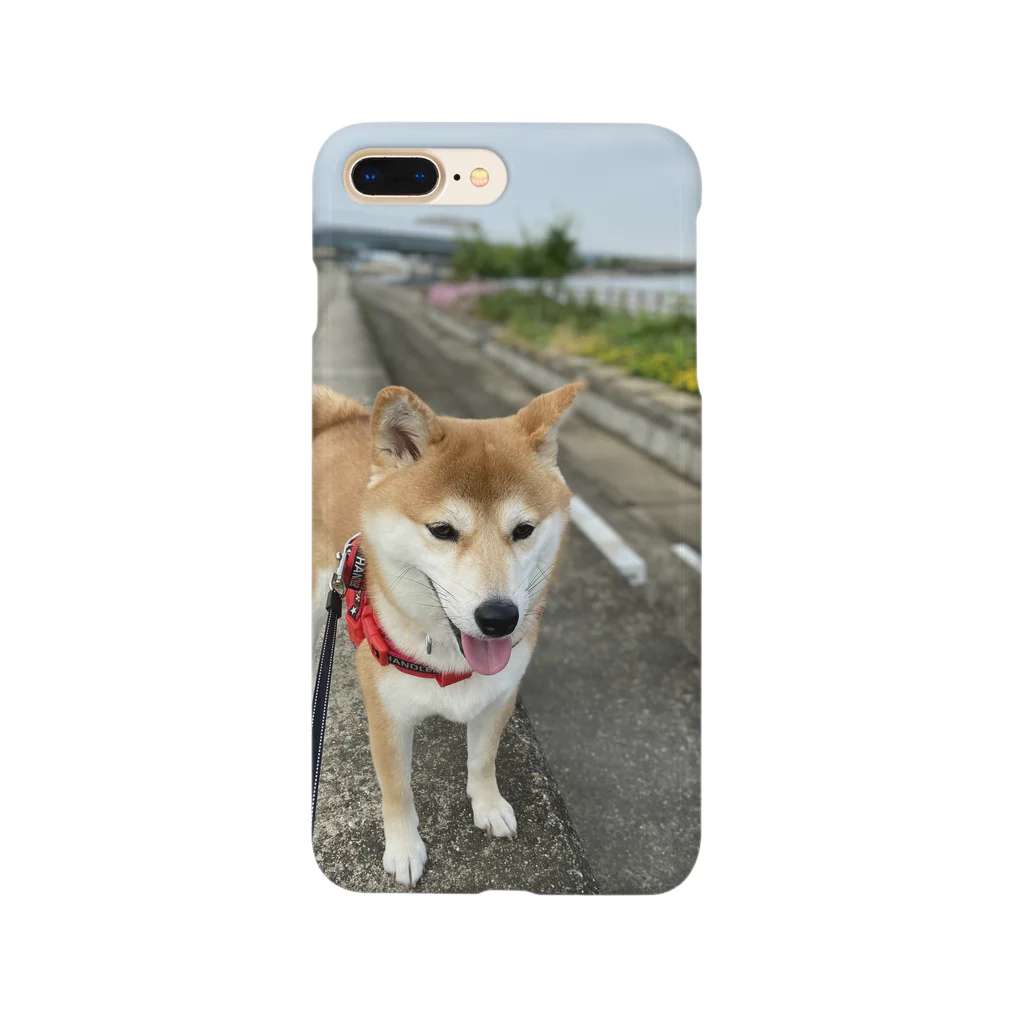 笛ガムのお散歩犬 スマホケース