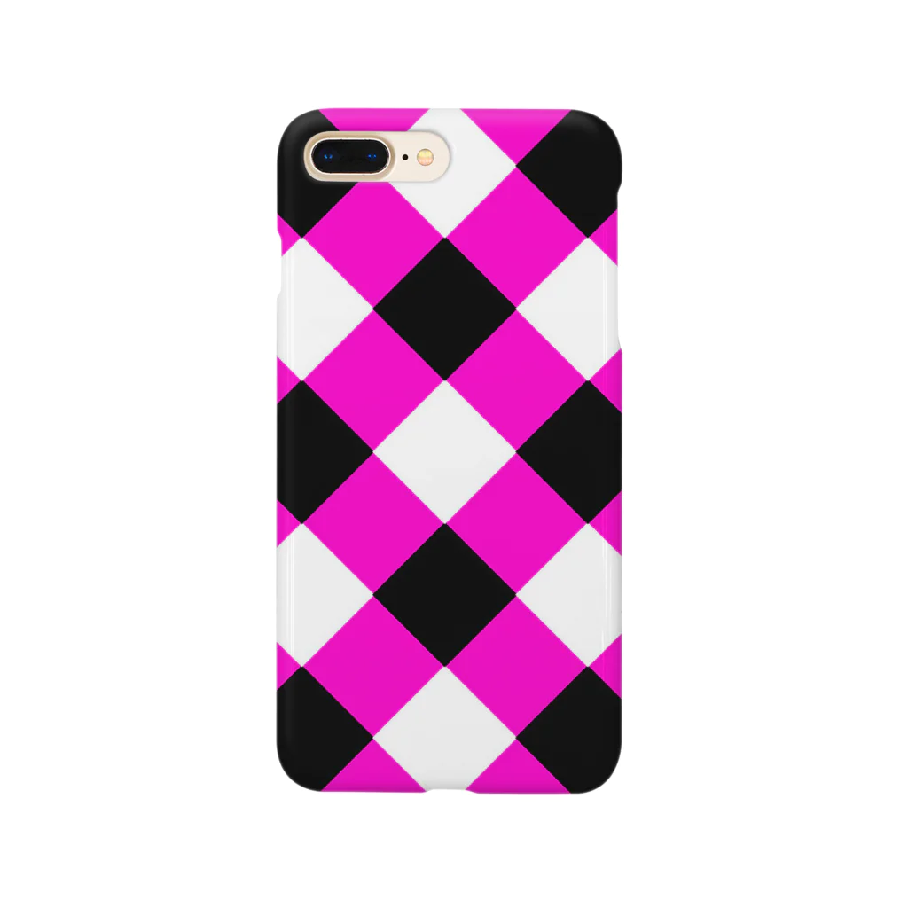 yotti0324の市松模様　ピンク Smartphone Case