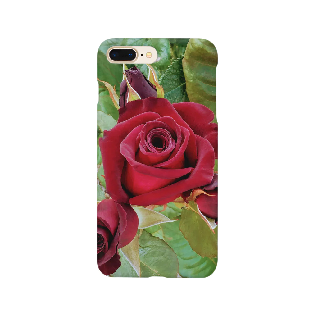 猫のhananyanの薔薇が咲いた～薔薇が咲いた～真っ赤な薔薇が～♩ Smartphone Case