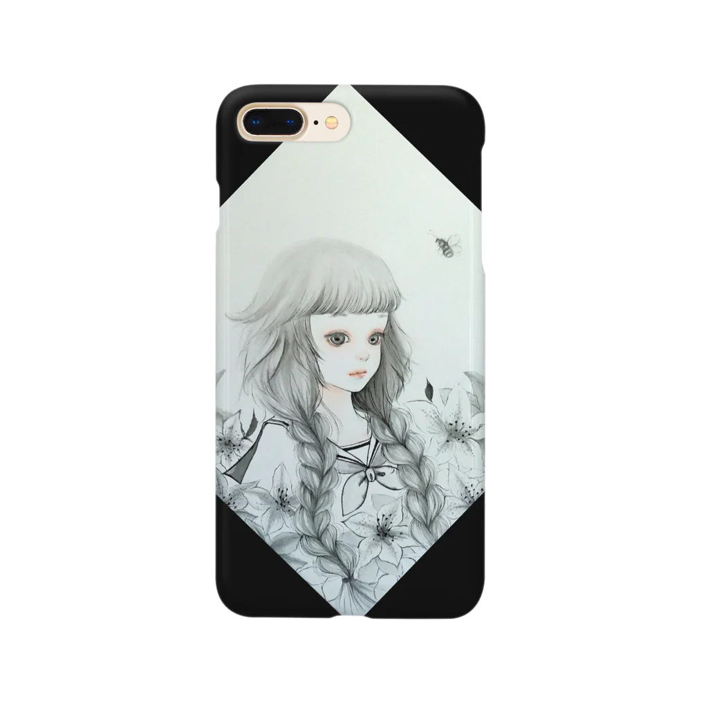 きもとりえこ  ＲＩＥＫＯ   ＫＩＭＯＴＯの『ツツジと少女』ウォレットフォンケース Smartphone Case