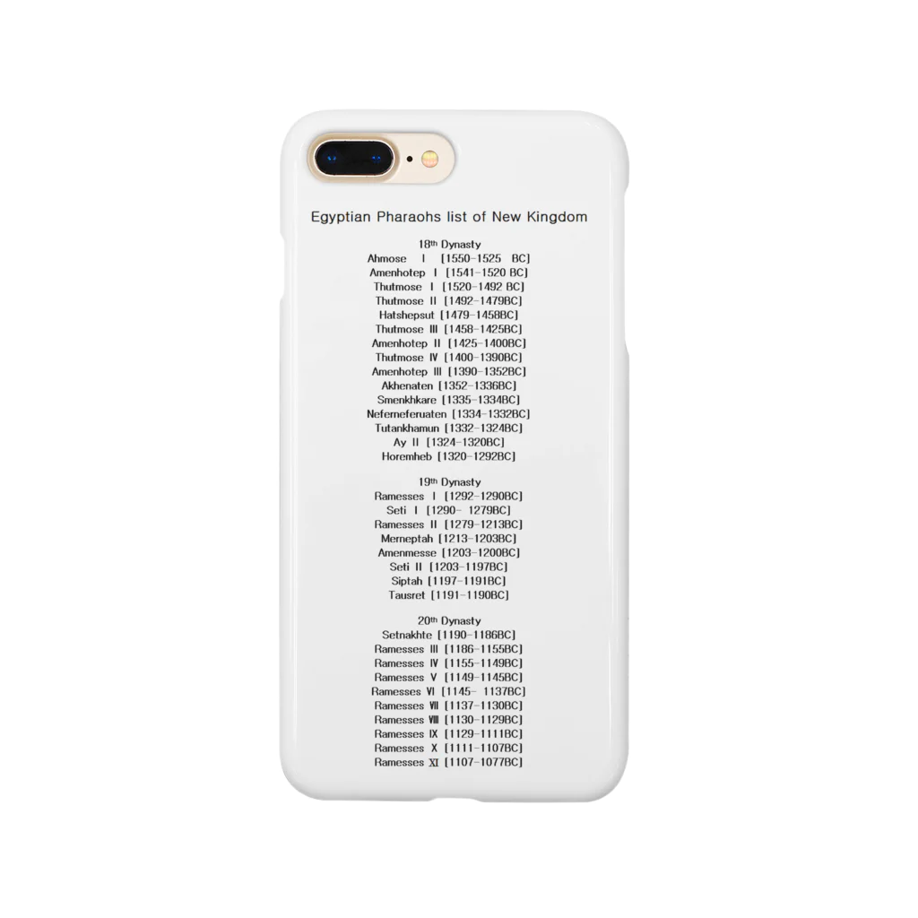 Sylvia T Egyptの古代エジプト新王国王名表　コンサートTシャツ風A Smartphone Case