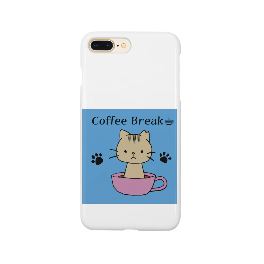 bibibi53のキジトラ さくら 猫（Coffee Break） スマホケース