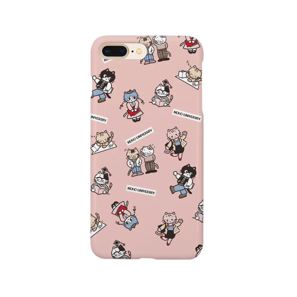 メロン日記のneko university ピンク Smartphone Case