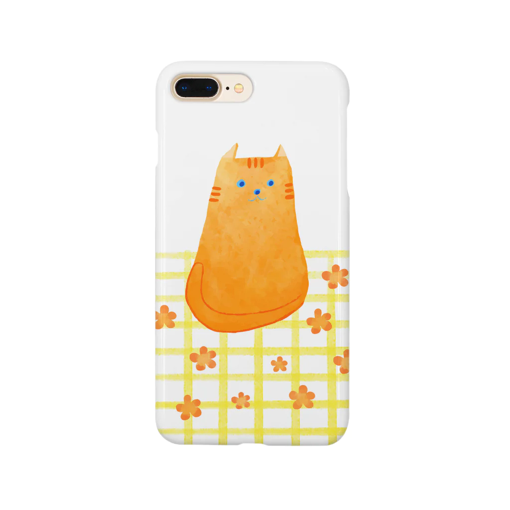 applewinee_illustrationのorange cat Smartphone Case