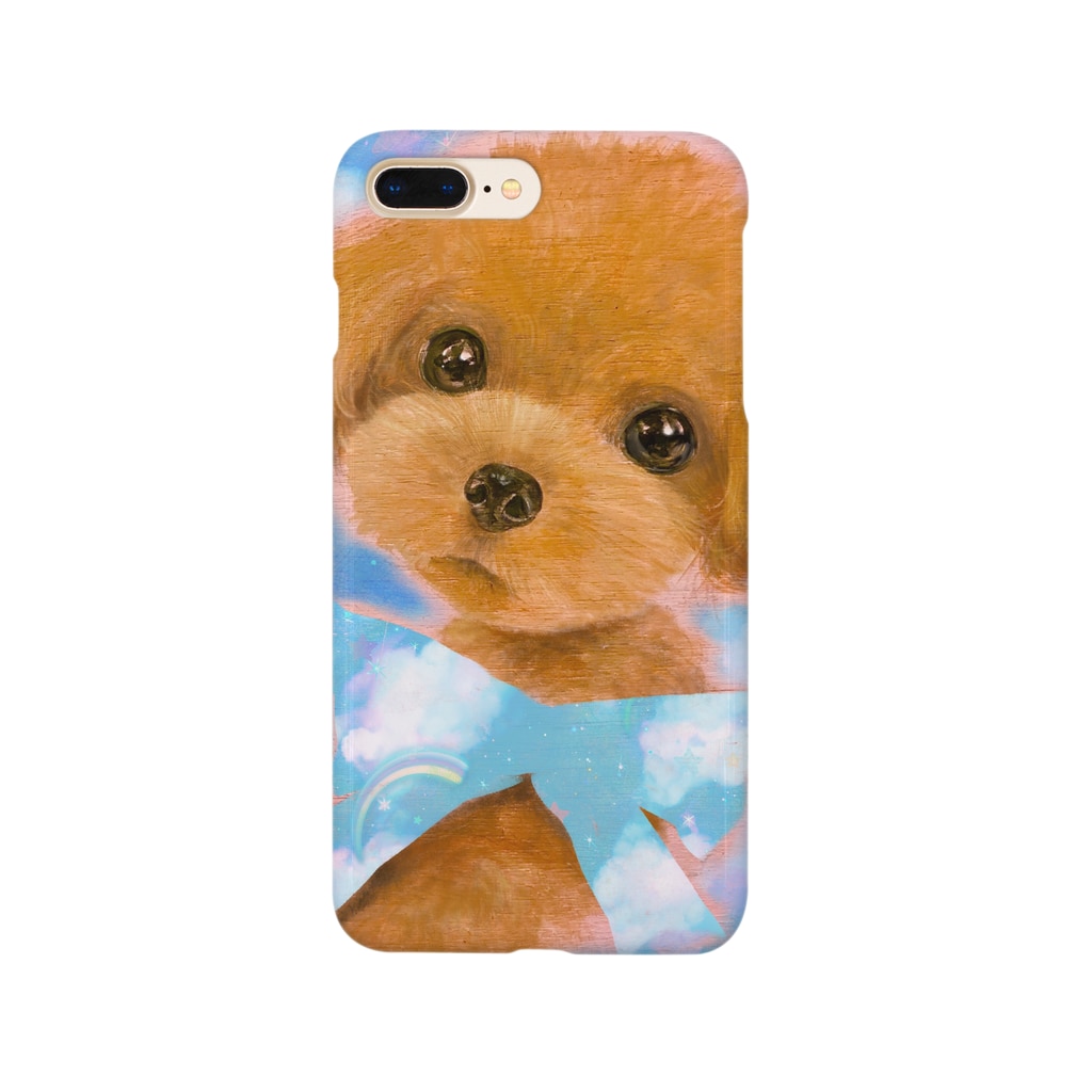 かわいいトイプードルの子犬と夢かわいい雲のイラスト Norima 39 S Shop Norima のスマホケース Iphoneケース 通販 Suzuri スズリ