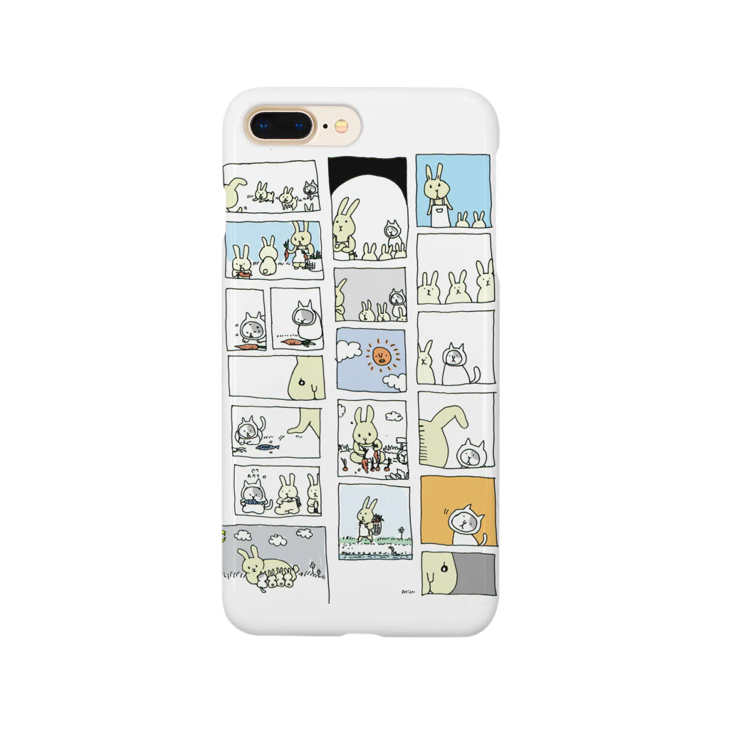 ほっかむねこ屋（アトリエほっかむ）のうさぎかあさんとねこの子 Smartphone Case