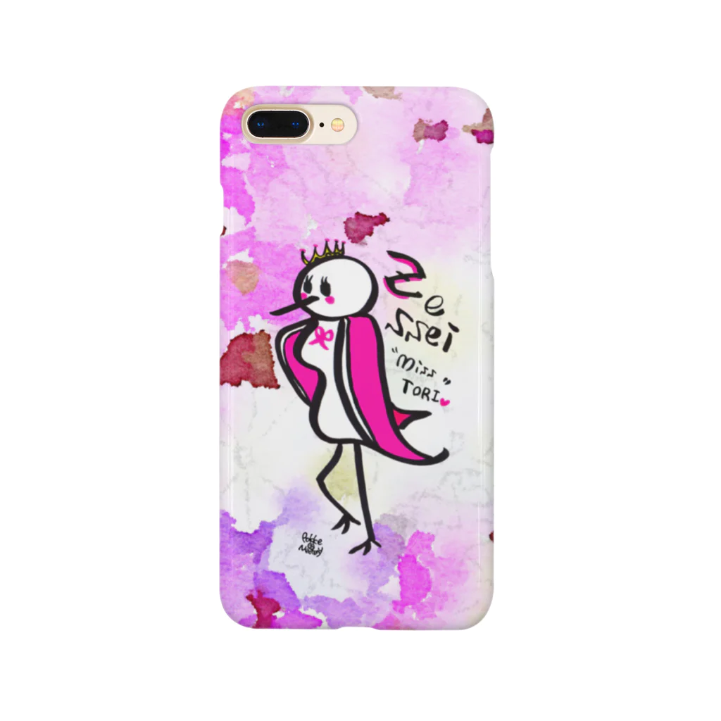 NeotenyのMiss "TORI" (coral) Smartphone Case