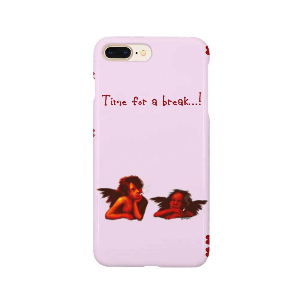 Lisa.T Designs @ Store JPのTime for a break...! iPhone7 Plus ケース（ピンク） Smartphone Case